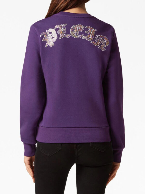 Philipp Plein  rhinestone-embellished cotton sweatshirt - Image 4
