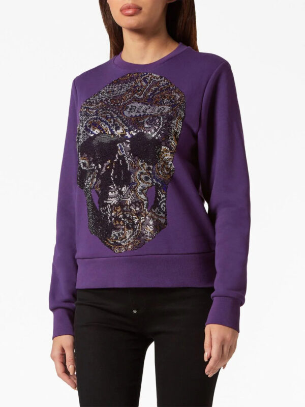 Philipp Plein  rhinestone-embellished cotton sweatshirt - Image 3