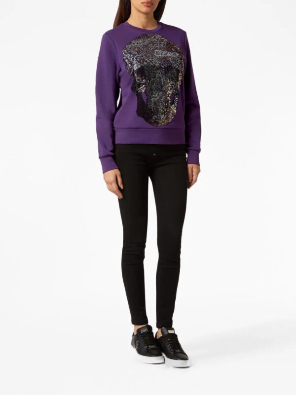 Philipp Plein  rhinestone-embellished cotton sweatshirt - Image 2