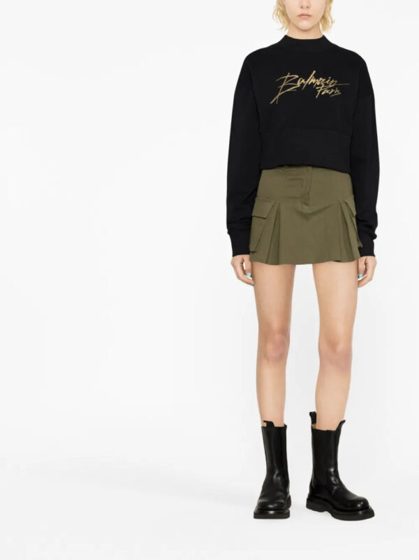 Balmain  logo-print cotton sweatshirt - Image 2