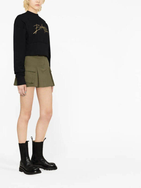 Balmain  logo-print cotton sweatshirt - Image 4