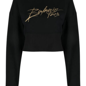 Balmain  logo-print cotton sweatshirt