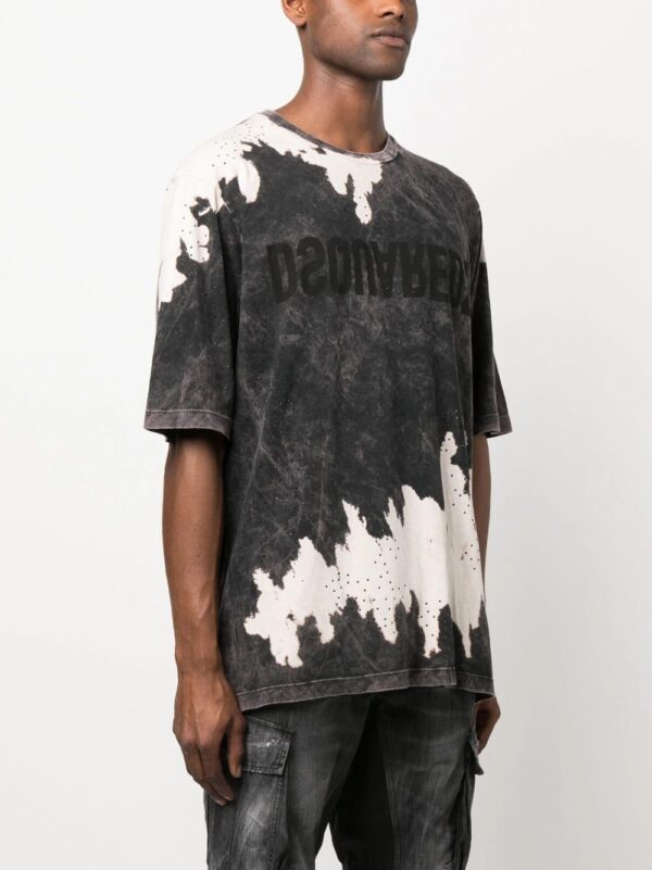 Dsquared2  logo-print tie-dye T-shirt - Image 3