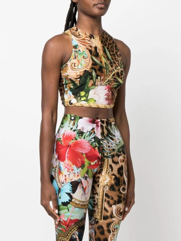 Philipp Plein  Baroque Flowers cropped top - Image 3