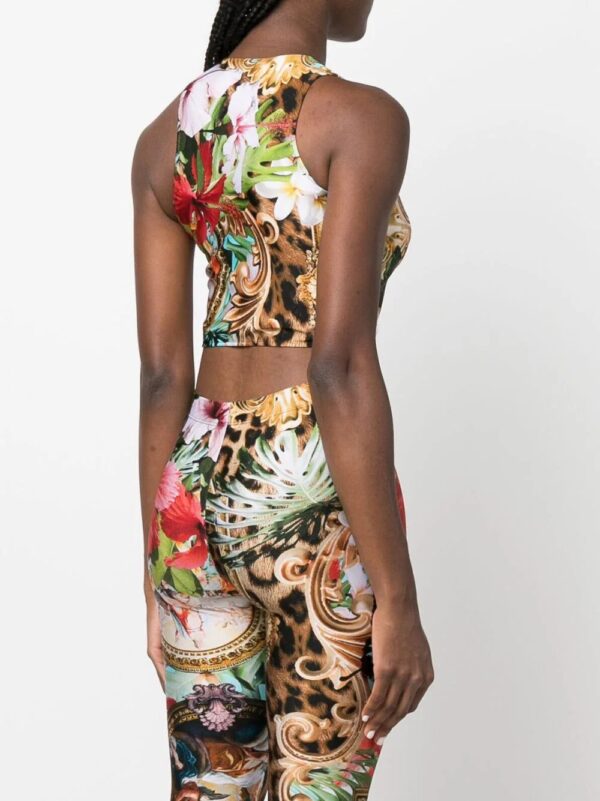 Philipp Plein  Baroque Flowers cropped top - Image 4