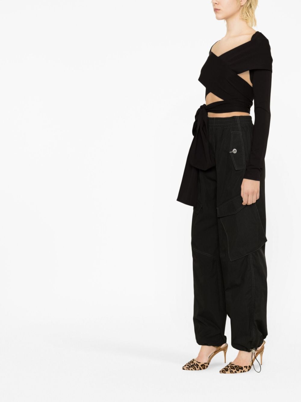 Dolce & Gabbana cut-out wrap top - Image 4