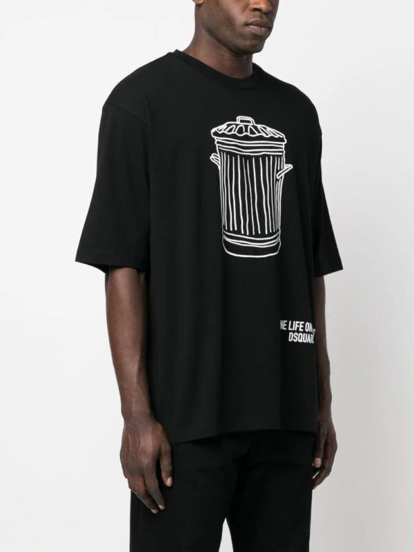 Dsquared2  graphic-print organic cotton T-shirt - Image 3