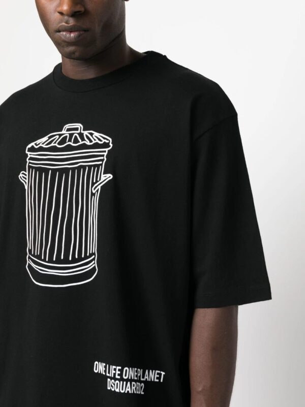 Dsquared2  graphic-print organic cotton T-shirt - Image 4