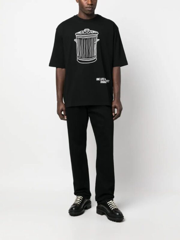 Dsquared2  graphic-print organic cotton T-shirt - Image 2