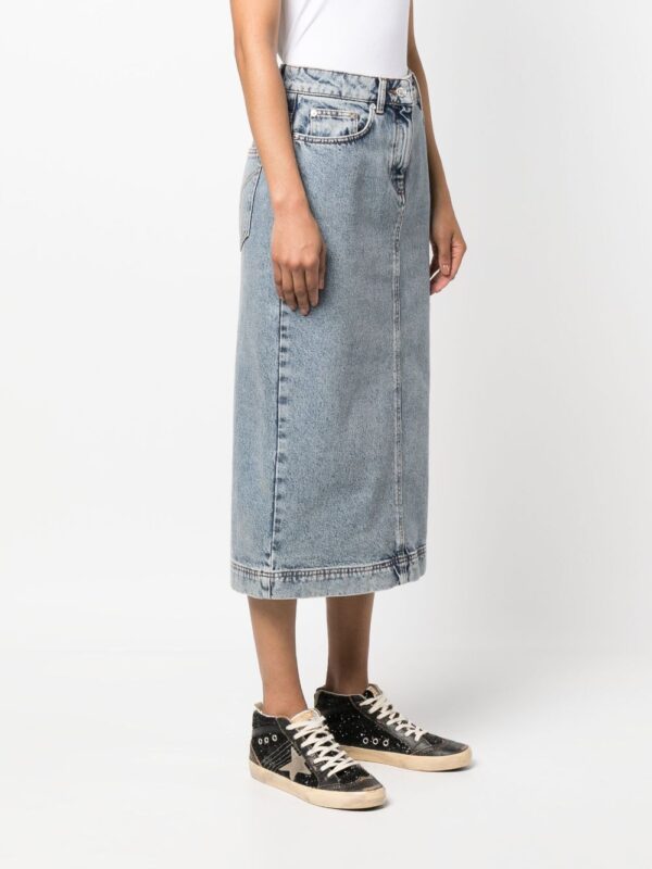 MOSCHINO JEANS  washed-denim midi skirt - Image 3
