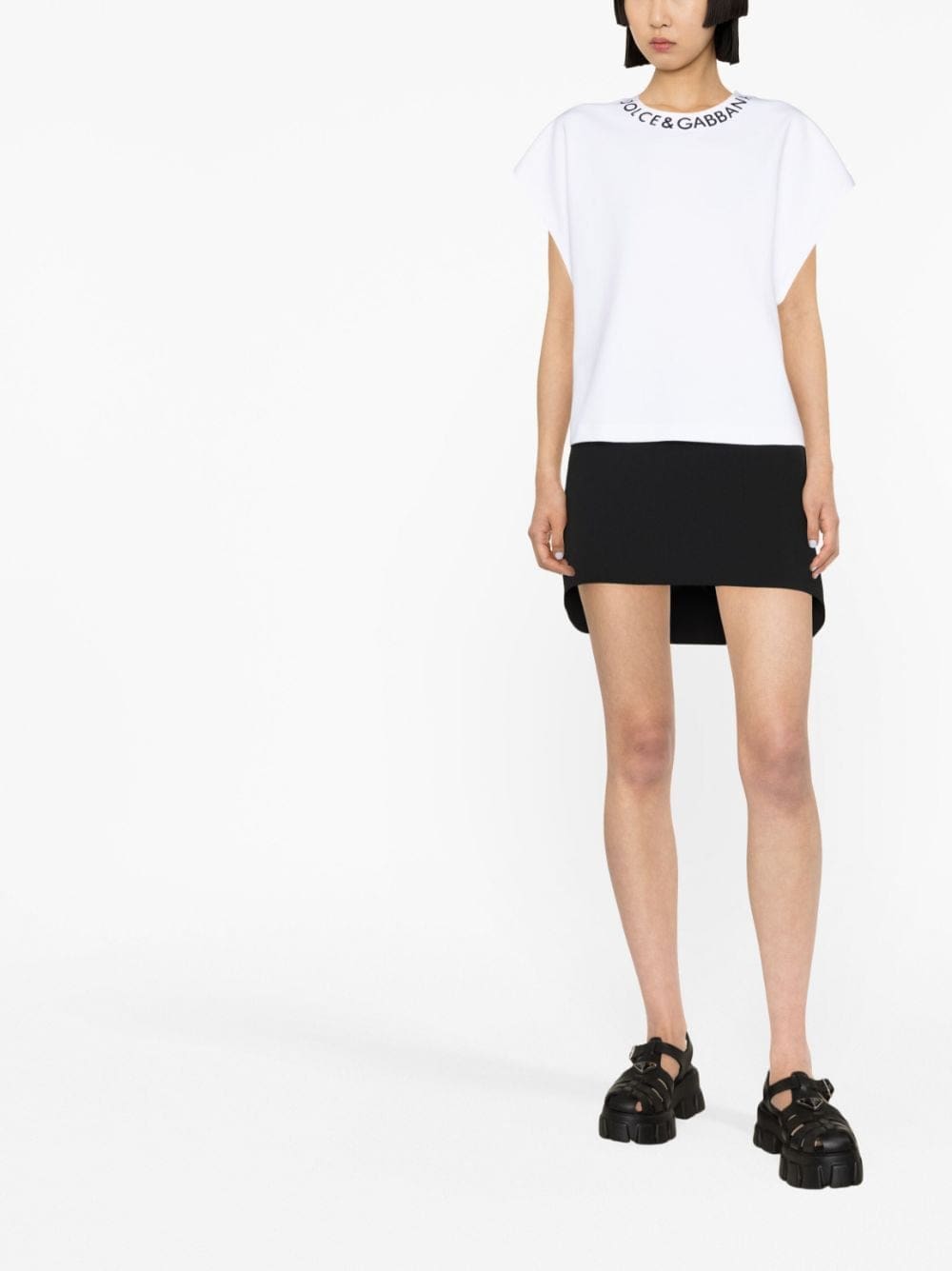 Dolce & Gabbana logo-embroidered cotton T-shirt - Image 2