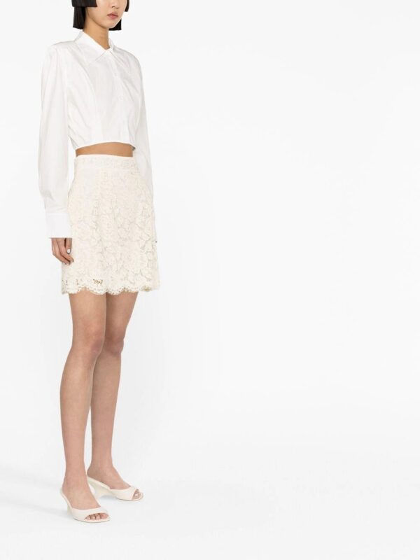Dolce & Gabbana  floral-lace miniskirt - Image 3