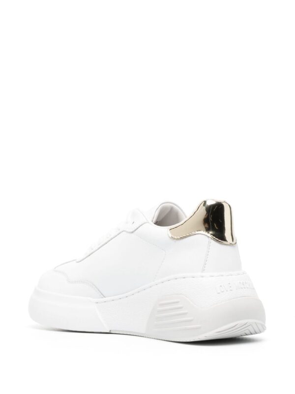 Love Moschino heart eyelets leather sneakers - Image 3