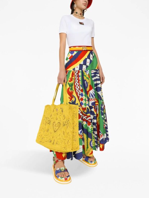 Dolce & Gabbana  graphic-print pleated skirt - Image 2