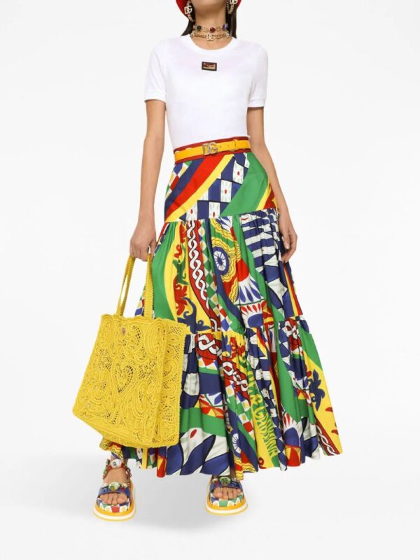 Dolce & Gabbana  graphic-print pleated skirt - Image 4