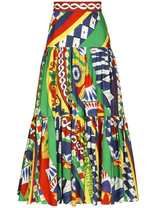 Dolce & Gabbana  graphic-print pleated skirt