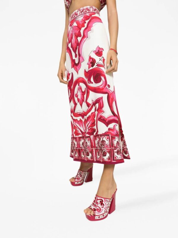 Dolce & Gabbana  Majolica-print maxi skirt - Image 4
