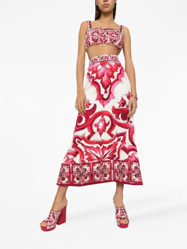 Dolce & Gabbana  Majolica-print maxi skirt - Image 2