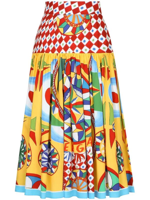 Dolce & Gabbana  graphic-print pleated skirt