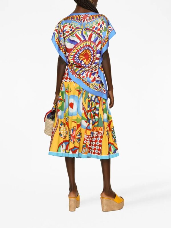 Dolce & Gabbana  graphic-print pleated skirt - Image 3