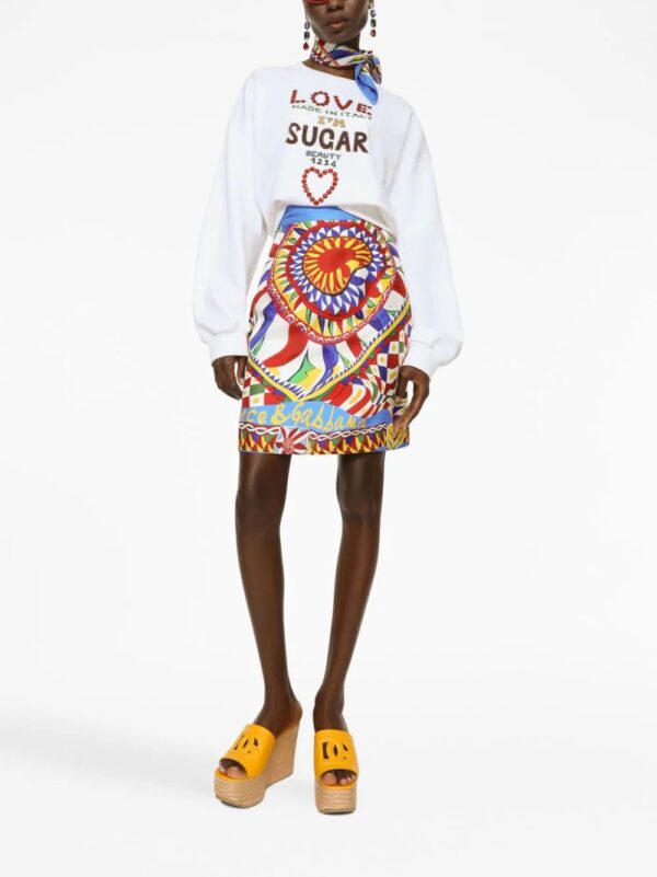 Dolce & Gabbana  graphic-print mini skirt - Image 2