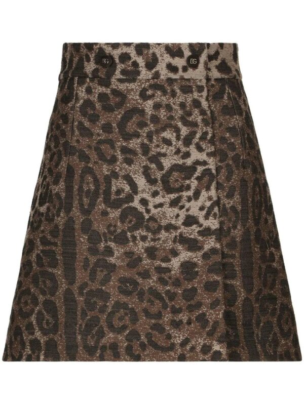 Dolce & Gabbana  leopard-print high-waisted miniskirt