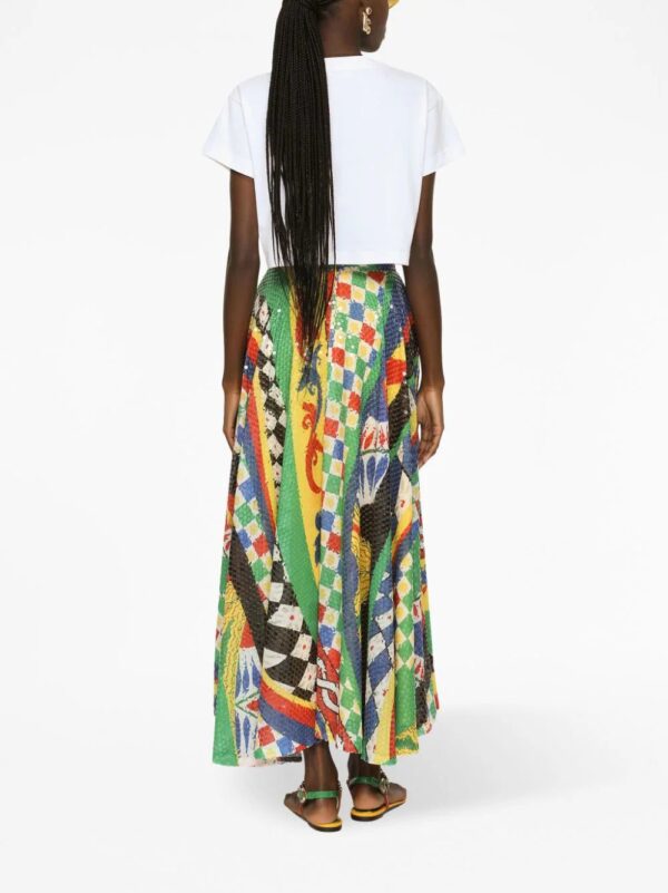 Dolce & Gabbana  graphic-print pleated skirt - Image 3