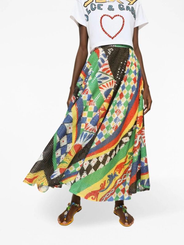 Dolce & Gabbana  graphic-print pleated skirt - Image 4