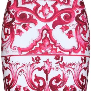 Dolce & Gabbana  Majolica-print fitted skirt