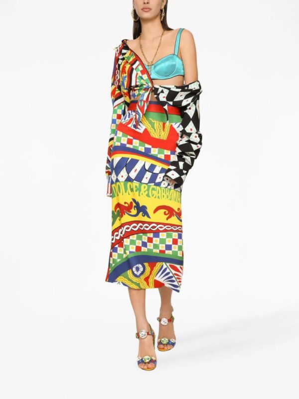 Dolce & Gabbana  graphic-print pencil skirt - Image 2