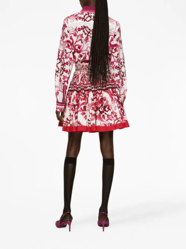 Dolce & Gabbana  Majolica-print pleated skirt - Image 4