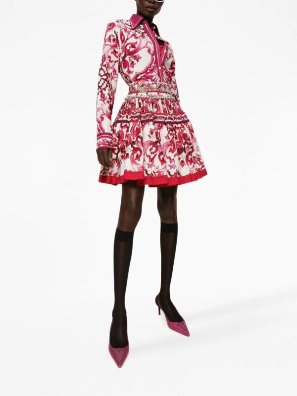 Dolce & Gabbana  Majolica-print pleated skirt - Image 3
