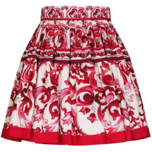 Dolce & Gabbana  Majolica-print pleated skirt