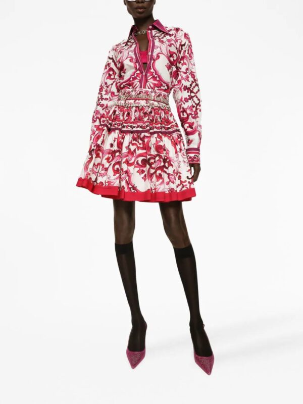 Dolce & Gabbana  Majolica-print pleated skirt - Image 2