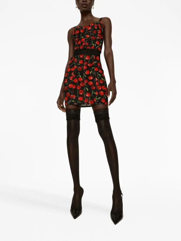 Dolce & Gabbana  cherry-print high-waist miniskirt - Image 3