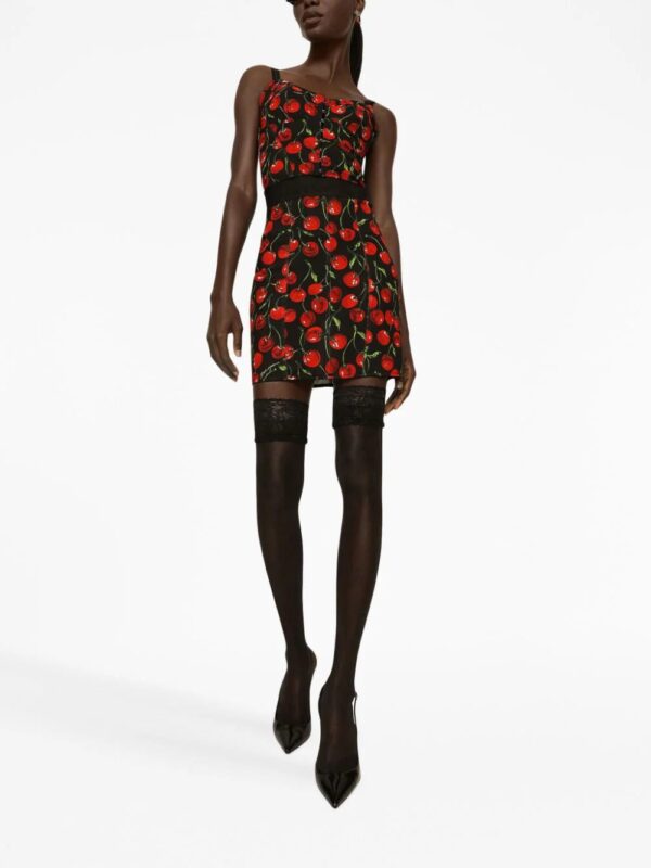 Dolce & Gabbana  cherry-print high-waist miniskirt - Image 2