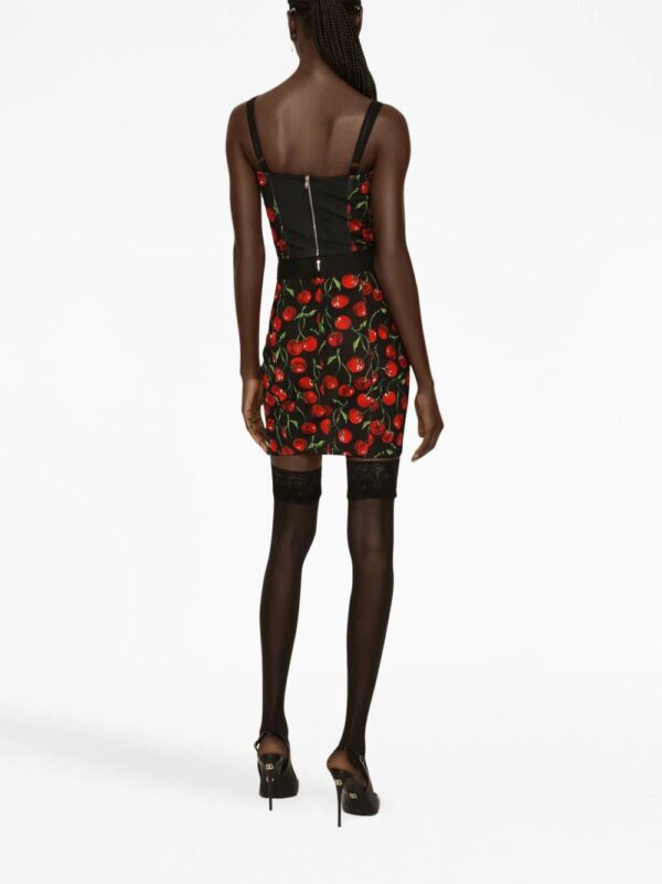 Dolce & Gabbana  cherry-print high-waist miniskirt - Image 4