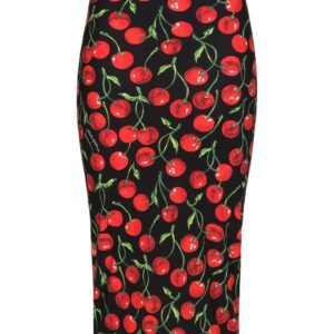 Dolce & Gabbana  cherry-print midi pencil skirt