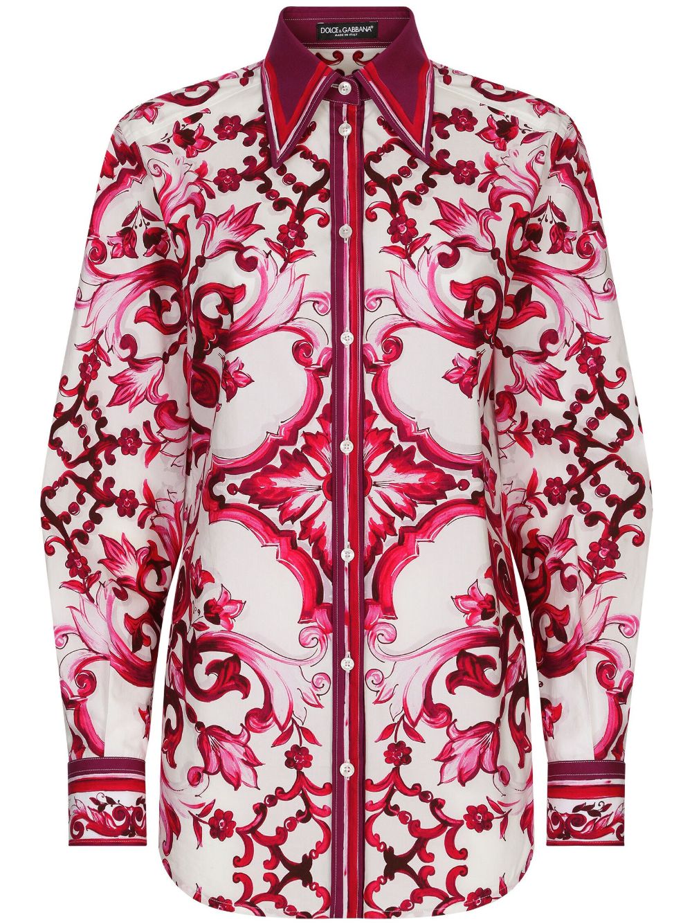 Dolce & Gabbana Majolica-print cotton shirt