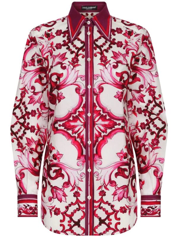 Dolce & Gabbana  Majolica-print cotton shirt