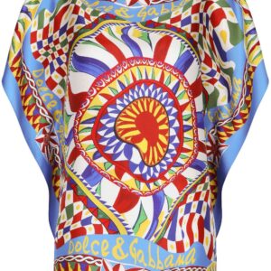 Dolce & Gabbana  abstract-print silk blouse