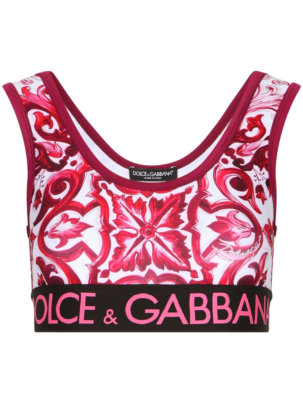 Dolce & Gabbana Majolica-print cropped top
