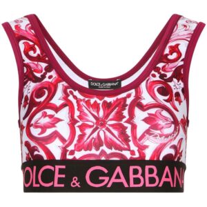 Dolce & Gabbana Majolica-print cropped top