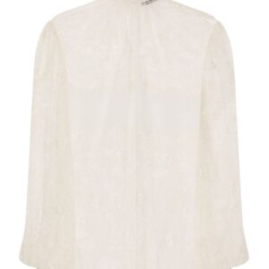 Dolce & Gabbana sheer-lace high-neck bouse