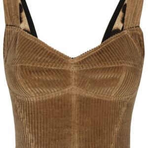 Dolce & Gabbana bustier-style corduroy top