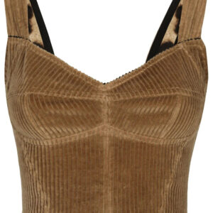 Dolce & Gabbana  bustier-style corduroy top