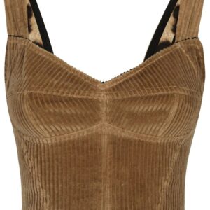 Dolce & Gabbana  bustier-style corduroy top