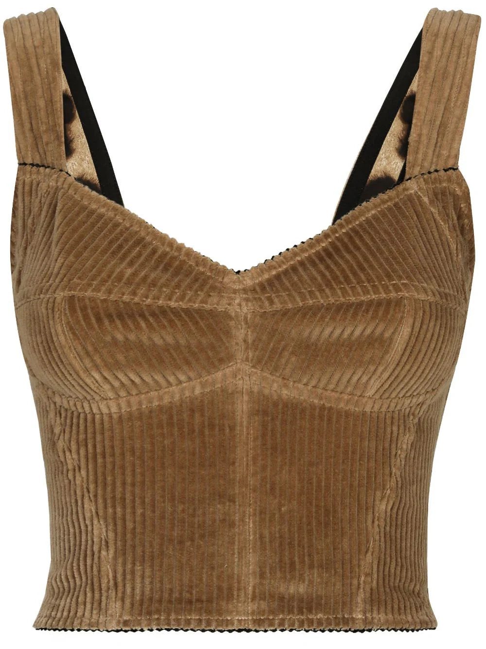 Dolce & Gabbana bustier-style corduroy top