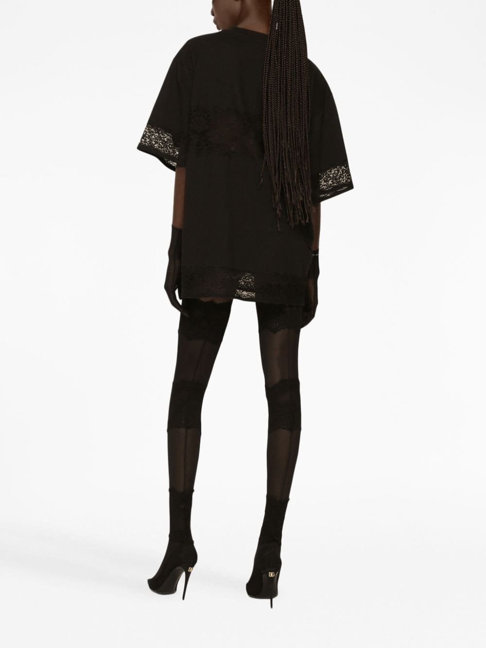 Dolce & Gabbana lace-embellished short-sleeve T-shirt - Image 4