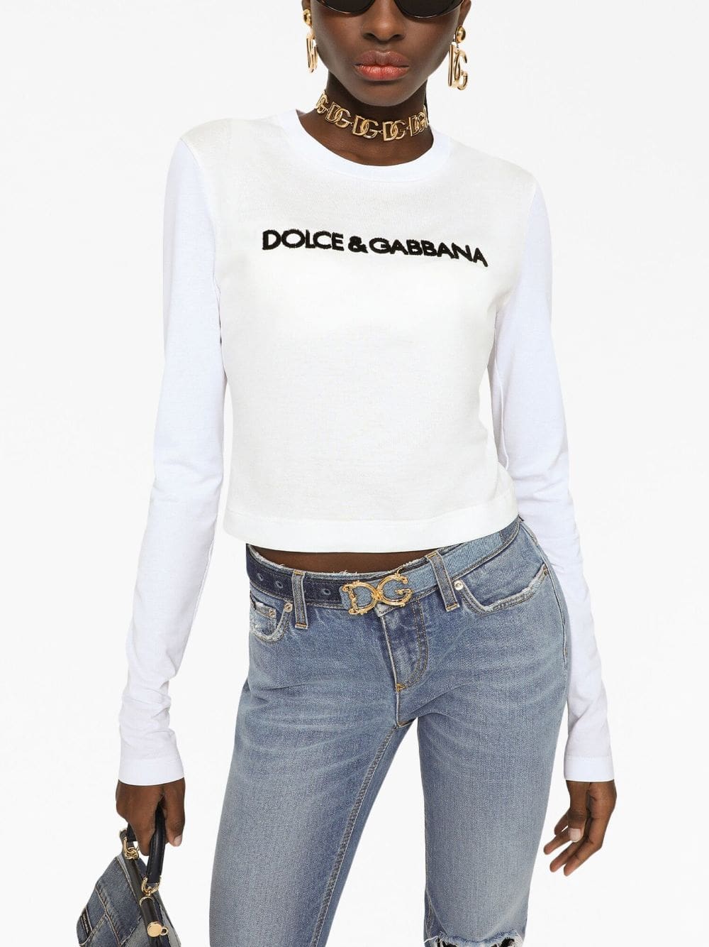 Dolce & Gabbana logo-lettering long-sleeve T-shirt - Image 5
